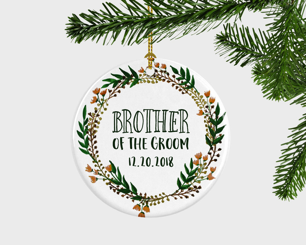 Brother Of The Groom Christmas Ornament, Brother Of The Groom Gift, Wedding Gift To Brother, Autumn Wedding Gift, Brother Of The Bride Favor