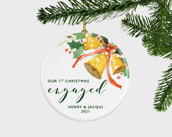 Christmas Ornament, Engagement Ornament, Engagement Gift, Christmas Gift, Our First Christmas Engaged Ornament, First Christmas Engaged,
