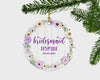 Bridesmaid Christmas Ornament, Bridesmaid Gift, Wedding Gift To Bridesmaid, Maid Of Honor Christmas Ornament, Personalised Bridesmaid Gift,