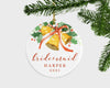 Bridesmaid Christmas Ornament, Bridesmaid Gift, Wedding Gift To Bridesmaid, Maid Of Honor Christmas Ornament, Personalised Bridesmaid Gift,