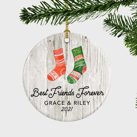 Best Friends Forever Ornament, BFF Personalized Christmas Ornament, Best Friends Forever Gift, Christmas Ornament For Friend,Gift For Friend