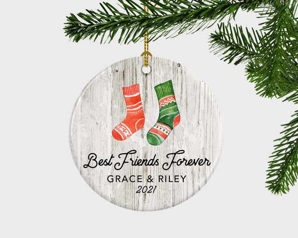 Best Friends Forever Ornament, BFF Personalized Christmas Ornament, Best Friends Forever Gift, Christmas Ornament For Friend,Gift For Friend