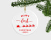 Baby Girl's First Christmas Santa Ornament, Christmas Ornament For Baby Girl, Baby's First Christmas, Baby Girls Christmas Gift, Baby Gift