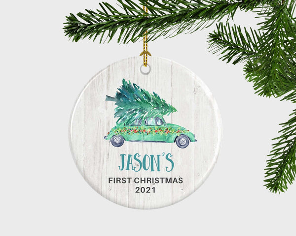 Baby Boy Car Christmas Ornament, Newborn Boy Christmas Ornament, Gift To Baby Boy, Baby Boy Car Ornament, Baby Boy Gift, Boy Keepsake