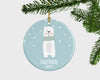 Bear Christmas Ornament, Baby's First Christmas Ornament, Baby Girl Christmas Ornament, Christmas Ornament Gift, Personalized Ornament