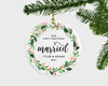 Christmas Ornament Our First Christmas Married, First Christmas Ornament Married Couple, Gift For Couple, Christmas Wreath Ornament, Married